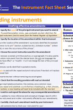 Fact Sheet Drafting Amending Instruments